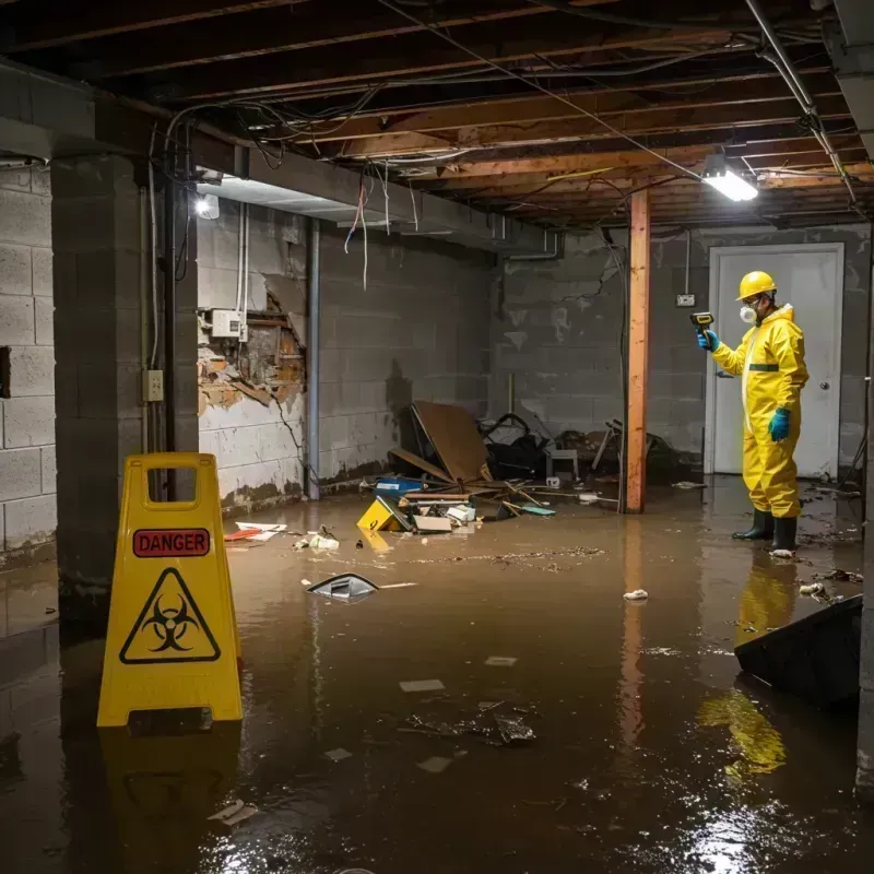 Flooded Basement Electrical Hazard in Kings Park, VA Property